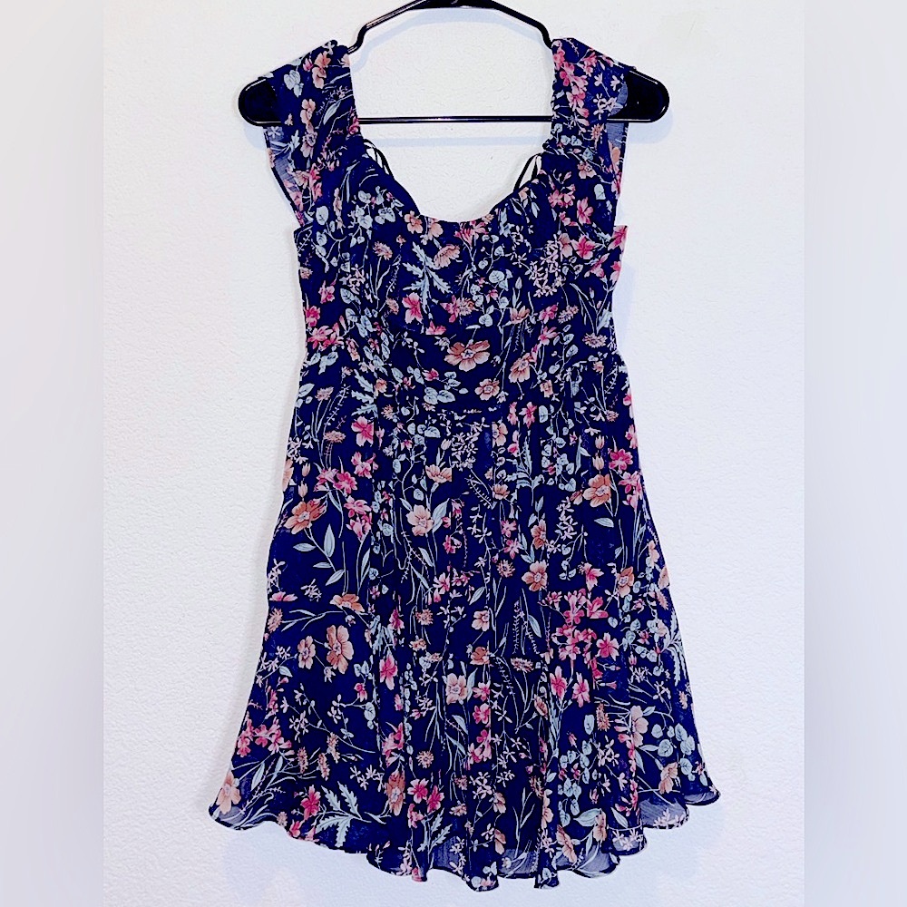 Lulu’s Floral Ruffled Boho Dress